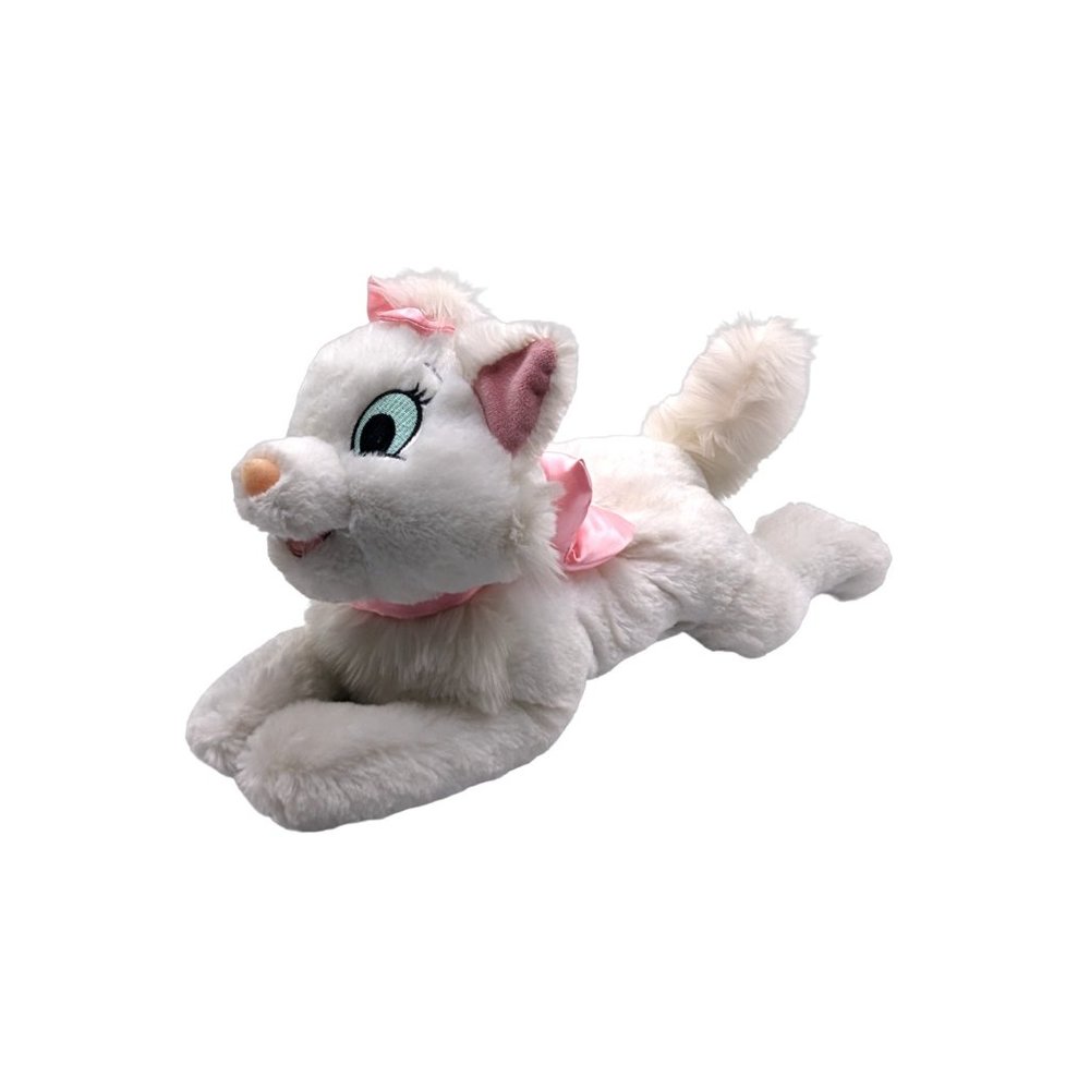 Disney Parks Aristocats Marie White Cat 15"L Plush Stuffed Animal Pink Bow Lovey